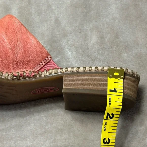 Sofft Nalanie Leather Pink Slide Sandals Size 7 - Picture 10 of 10